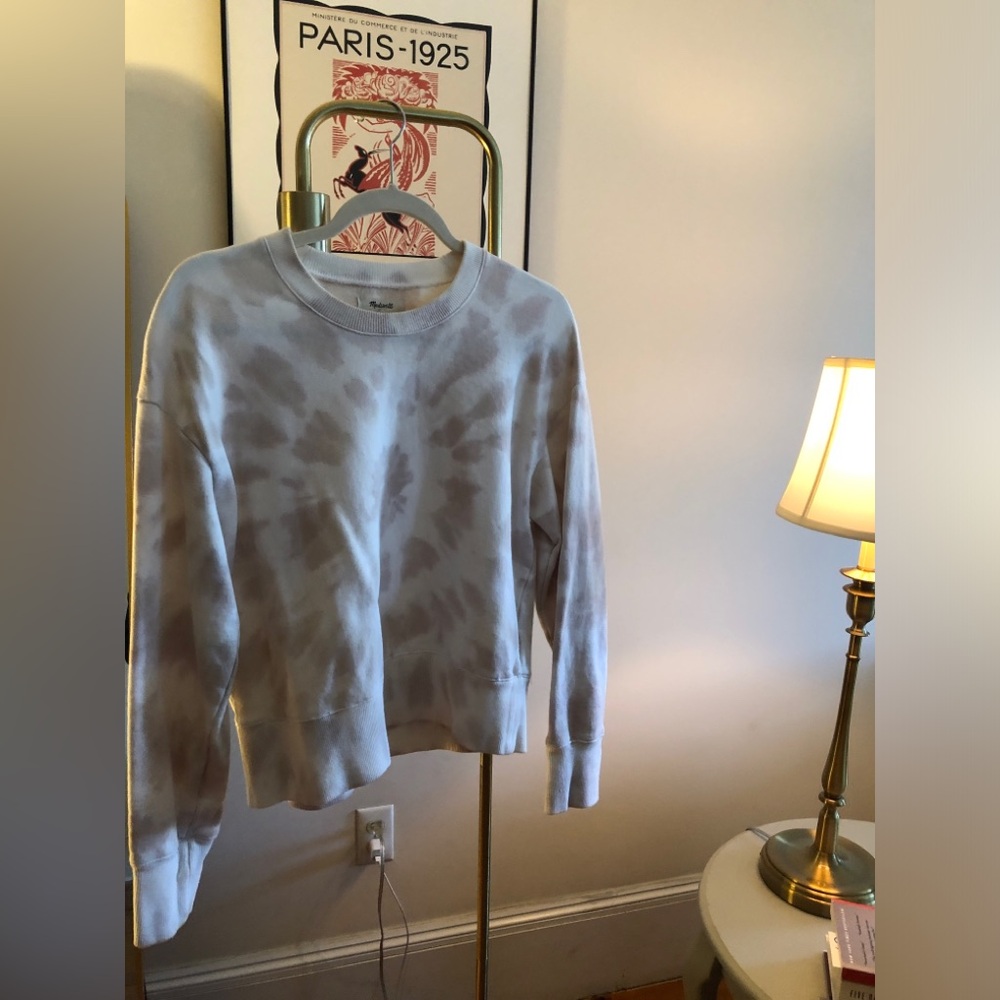 MADEWELL Pink & White Tie-dye Sweatshirt